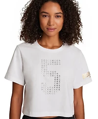 Reebok Women's Cropped Basketball Graphic T-Shirt