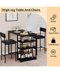 Gaomon Kitchen Table Dining Table Set for 2 36 Inch High Top Kitchen Table Set