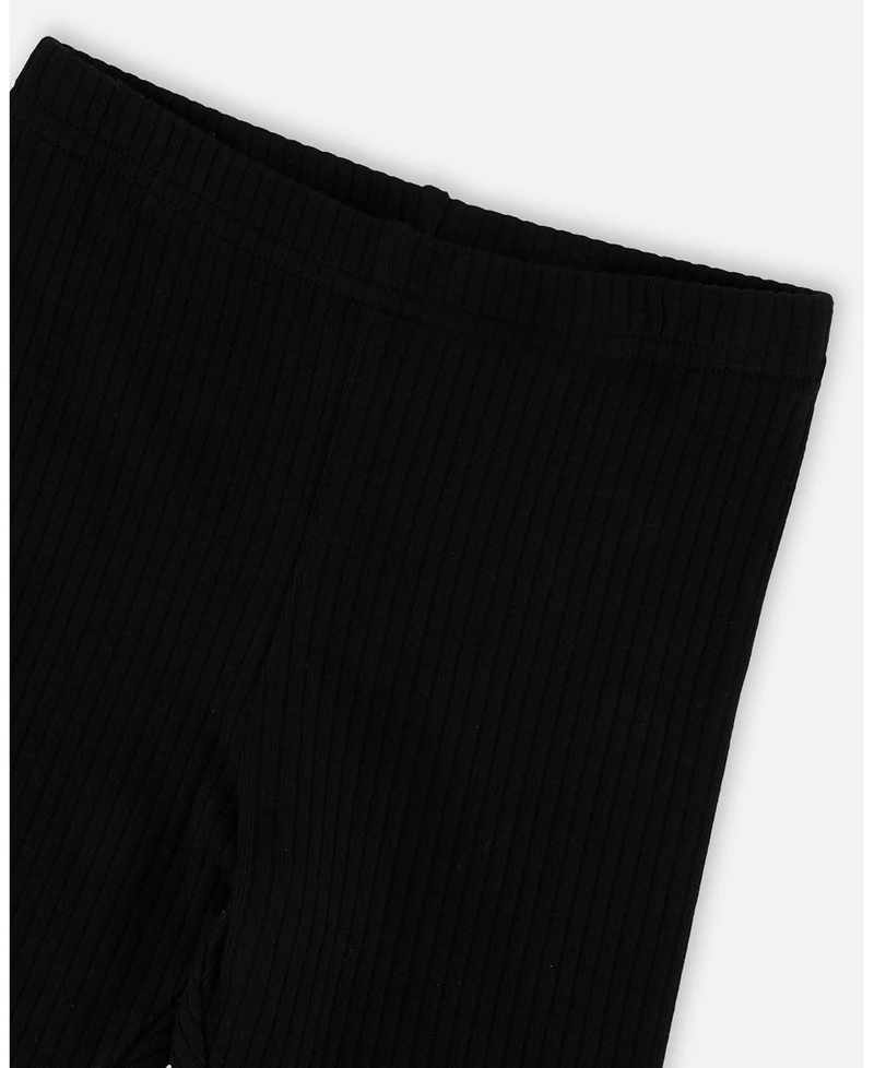 Deux par Baby Girls Rib Biker Leggings