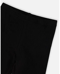 Deux par Baby Girls Rib Biker Leggings