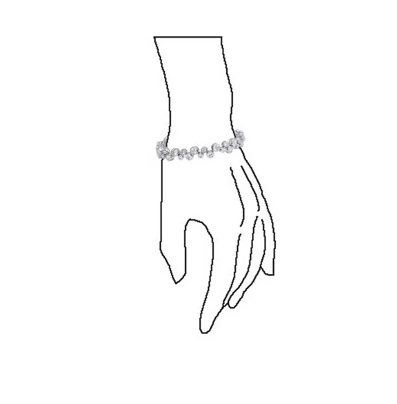 Bling Jewelry Zig Zag Geometric Cubic Zirconia Bezel Set Bubble Tennis Bracelet