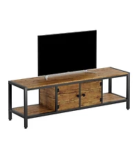 gaomon 65" Wooden Farmhouse Tv Stand for Bedroom, Fits 75" TVs, Cabinet with Open Storage Shelves