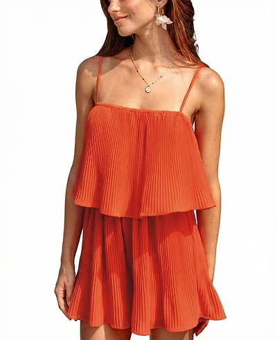 Cupshe Women's Bright Side Orange Romper