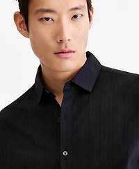 Alfani Men's Short-Sleeve Solid Texture Shirt, Macy's Exclusive