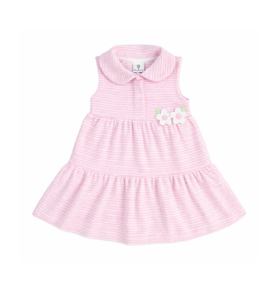Florence Eiseman Toddler Girls Stripe Terry Dress with Flowers