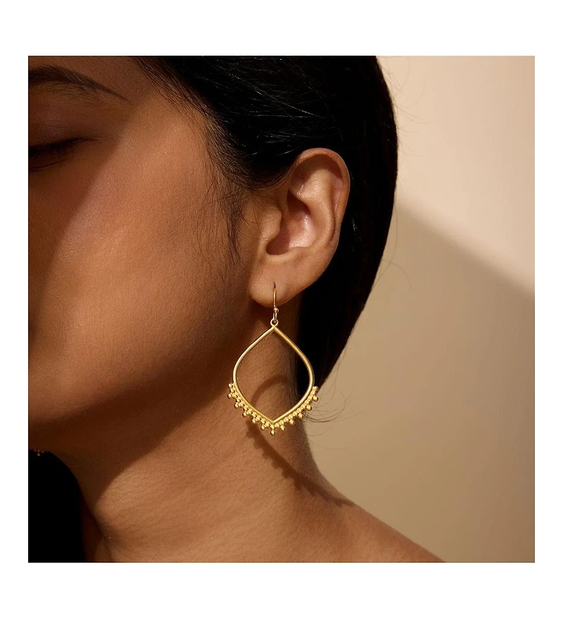 Satya Jewelry Open to Receive Lotus Petal Hoop Earrings
