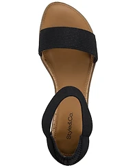 Style & Co Women's Eileen Elasticized Round Toe Flat Sandals, Macy's Exclusive