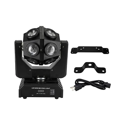 Artudatech 200W Moving Head Stage Light with 12 Rgbw LEDs, Unlimited Tilt & DMX512/Sound Control