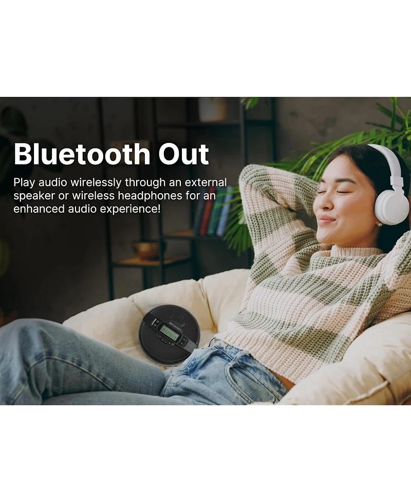 Emerson Epcd-2000 Portable Bluetooth Cd Player with Fm Radio and Built-in Speaker