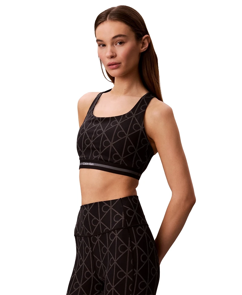 Calvin Klein Performance Women's Icon Sport Medium Support Printed Bra