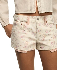 Lucky Brand Women's Festival Floral Print Mid Rise Shorts