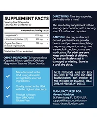 L-Arginine Capsules for Men's Stamina, Endurance & Performance, Havasu Nutrition