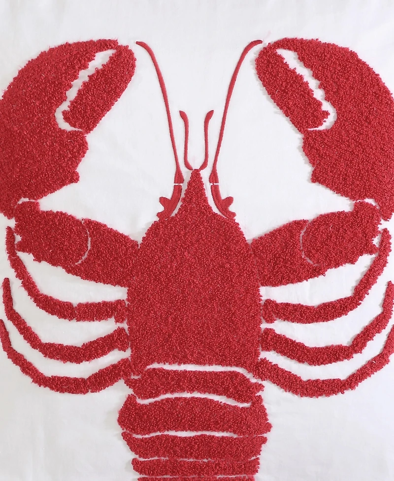 Nautica Lobster Cotton Square Decorative Pillow, 20" x 20"