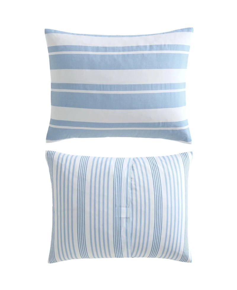 Nautica Riverside Stripe Cotton Reversible -Pc. Comforter Set