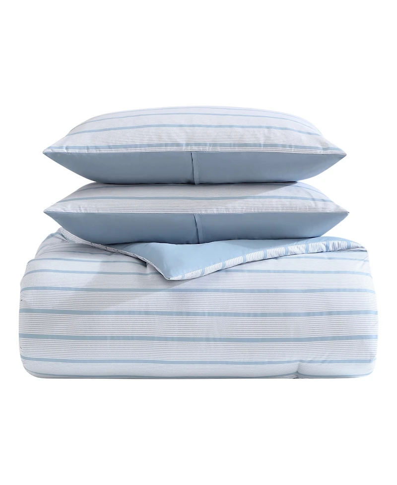 Nautica Chambray Waves Printed 3-Pc. Comforter Set, Full/Queen