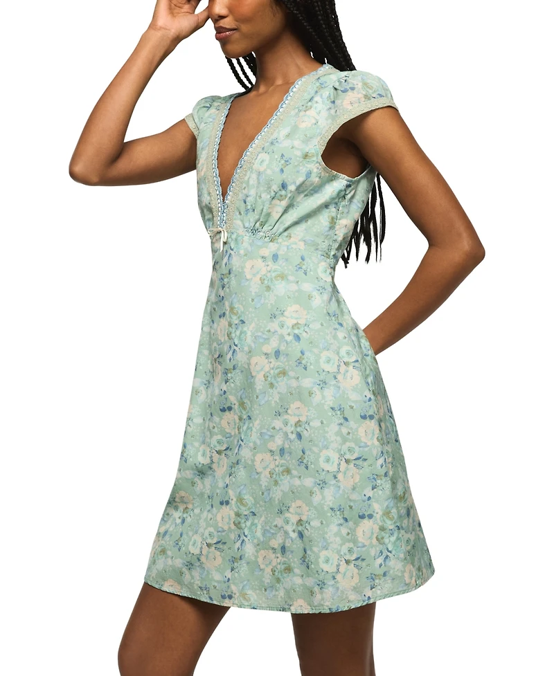 Lucky Brand Women's V-Neck Mini Dress