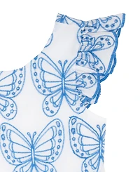 Rare Editions Girls' 2T-6X Eyelet Flutter Sleeve Dress