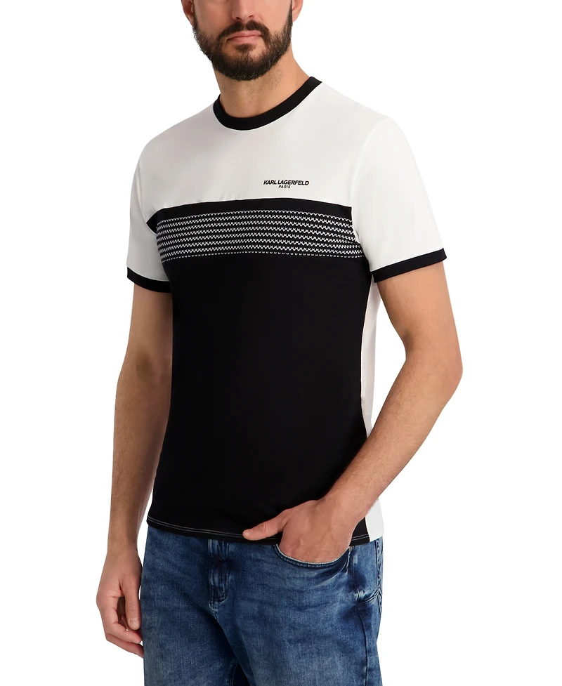 Karl Lagerfeld Paris Men's Color Block T-Shirt