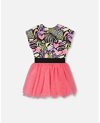 Deux par Big Girls Bi-Material Dress