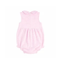 Florence Eiseman Baby Girls Stripe Terry Romper with Flowers