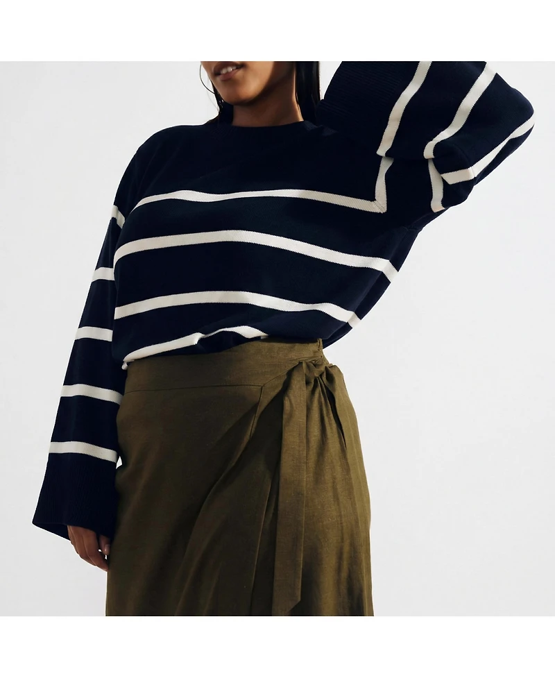 Universal Standard Plus Wide Sleeve Cotton Sweater