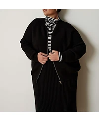 Universal Standard Women's Plus Better-Than-Wool Zip Cardigan Sweater