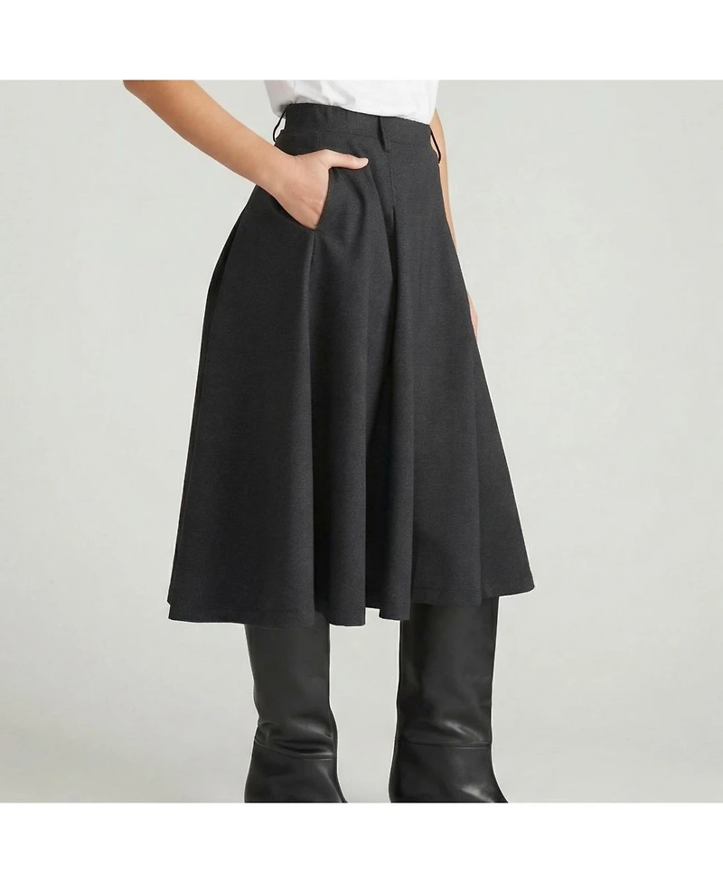 Universal Standard Plus Aleya Pleated Ponte Skirt