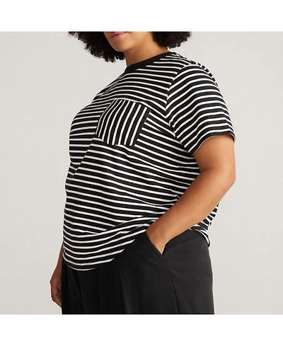 Universal Standard Plus Breton Stripe Garcon Tee