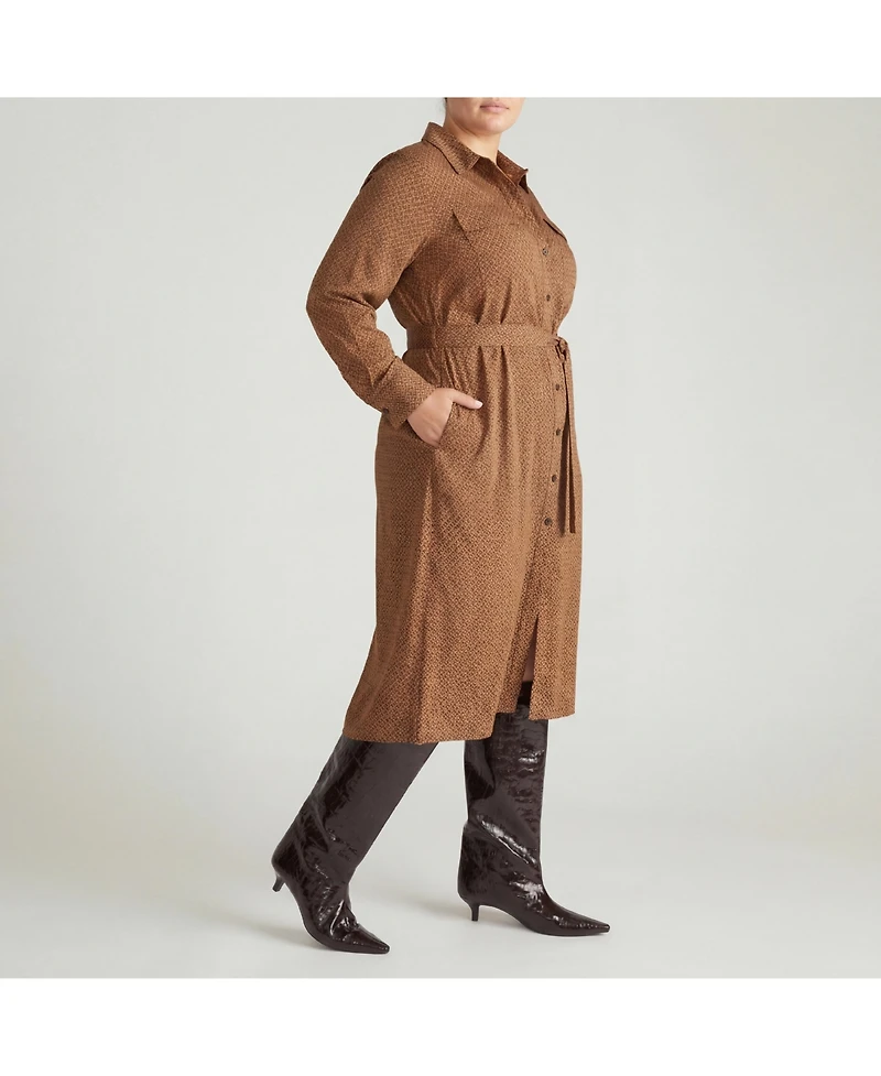 Universal Standard Women's Plus Cooling Stretch Cupro Savannah Dress