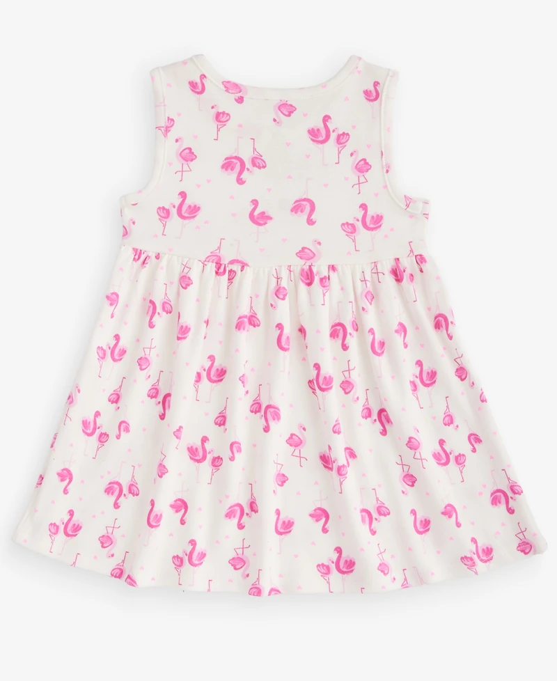 First Impressions Baby Girls' 0M-24M Flamingo-Print Dress, Macy's Exclusive