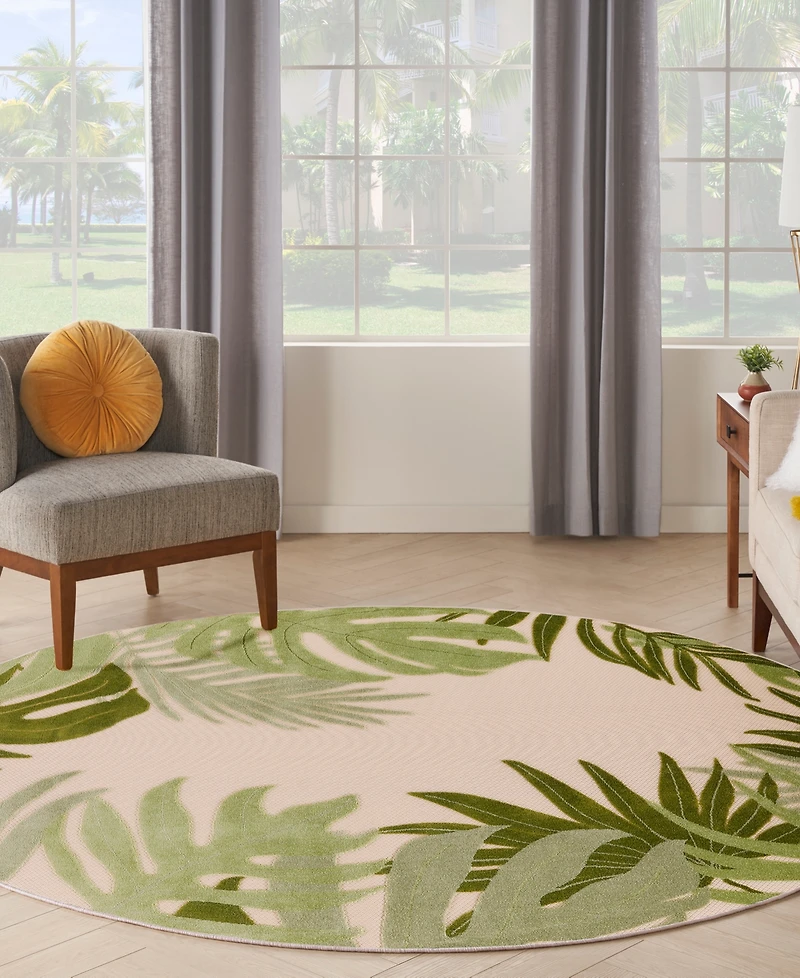 Nourison Home Aloha ALH40 5'3"x5'3" Round Area Rug