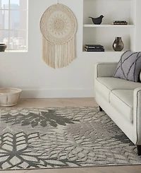 Nourison Home Aloha ALH05 Silver 6' x 9' Outdoor Area Rug