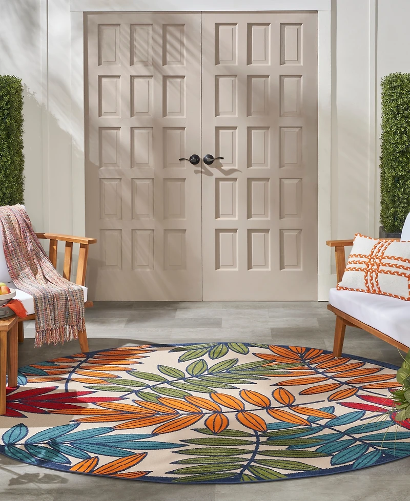 Nourison Home Aloha ALH18 Multi 7'10" Round Rug