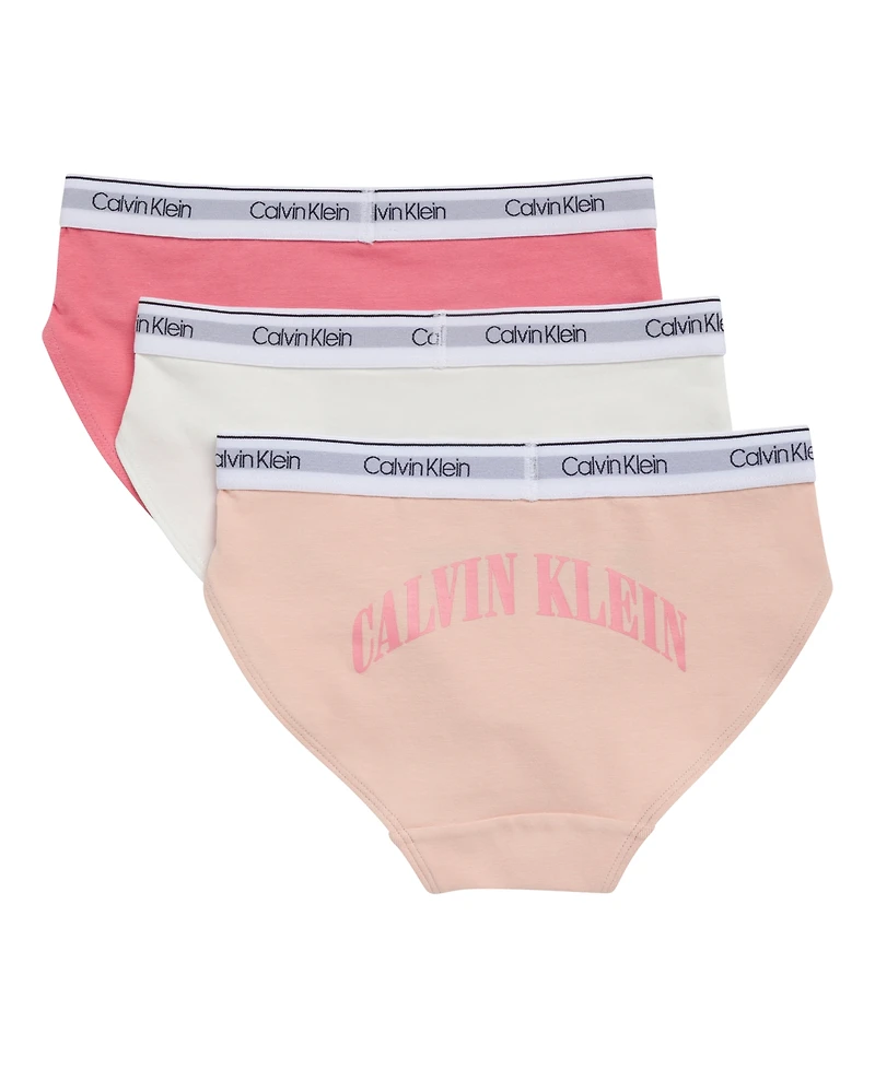 Calvin Klein Girls' 6-16 Logo At Back And Waistband Panty