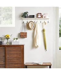 Yigii 2 Pack Wall Organizer: Stylish, Space Saving, Versatile Storage for Coats, Bags, Keys