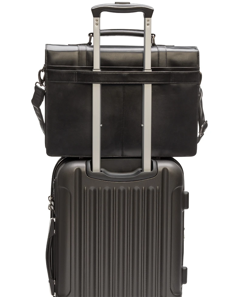 Mancini Men's Double Compartment Laptop Briefcase