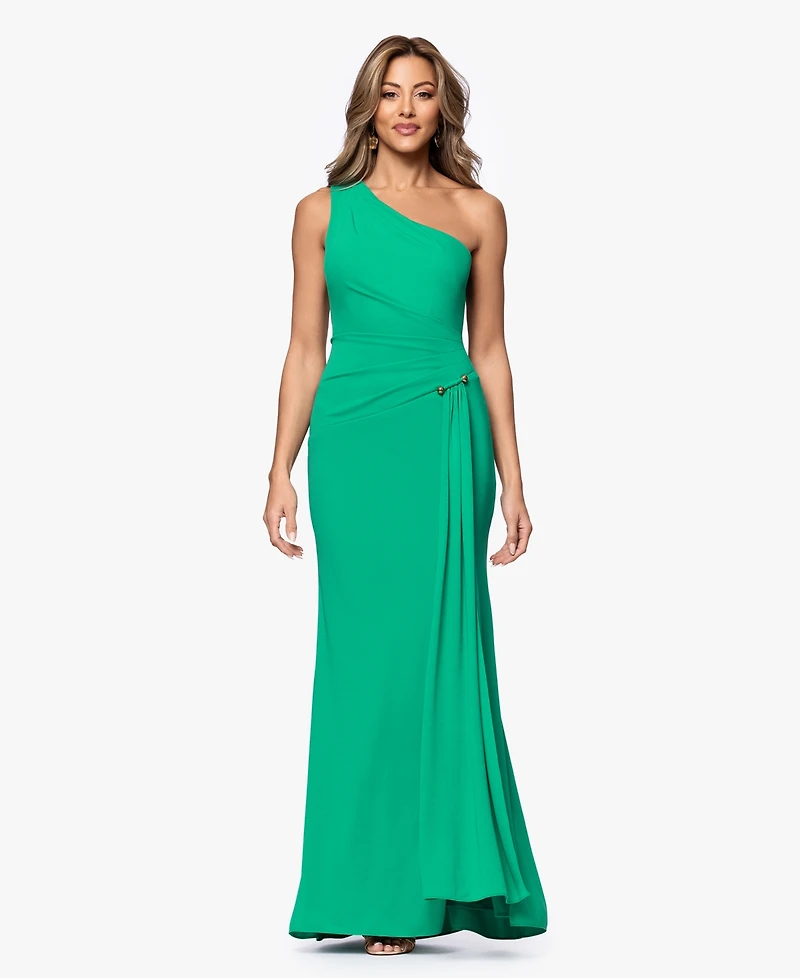 Xscape Women's One-Shoulder Maxi Dress