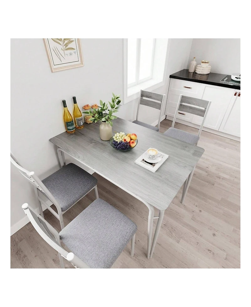 Gaomon Kitchen Table Dining Table Set For 4 Modern Industrial Kitchen Table and Chairs for Dining Room, Home Office
