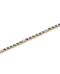 Macy's Blue Sapphire (2 ct. t.w.) and Diamond Accent Bracelet in 10k Yellow Gold