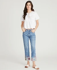 Driftwood Women's Colette Straight Cuff Jeans