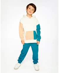 Deux par Little Boys French Terry Sweatpants with Cross Seams
