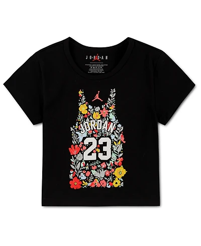 Jordan Girls' 7-16 Floral Basketball Graphic T-Shirt