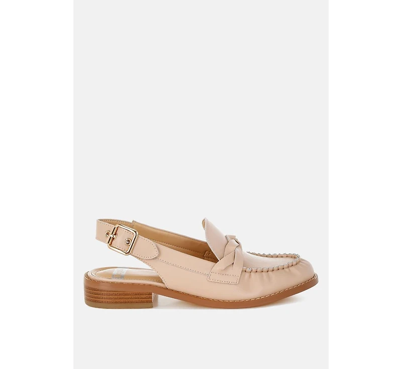 Rag & Co Women's Jemykin Genuine Leather Loafer Sandals