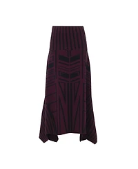 Leem Women's Geometric Jacquard Handkerchief Skirt