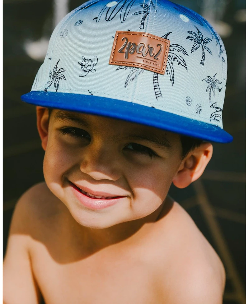 Deux par Deux Baby Boys Cap Beach Print