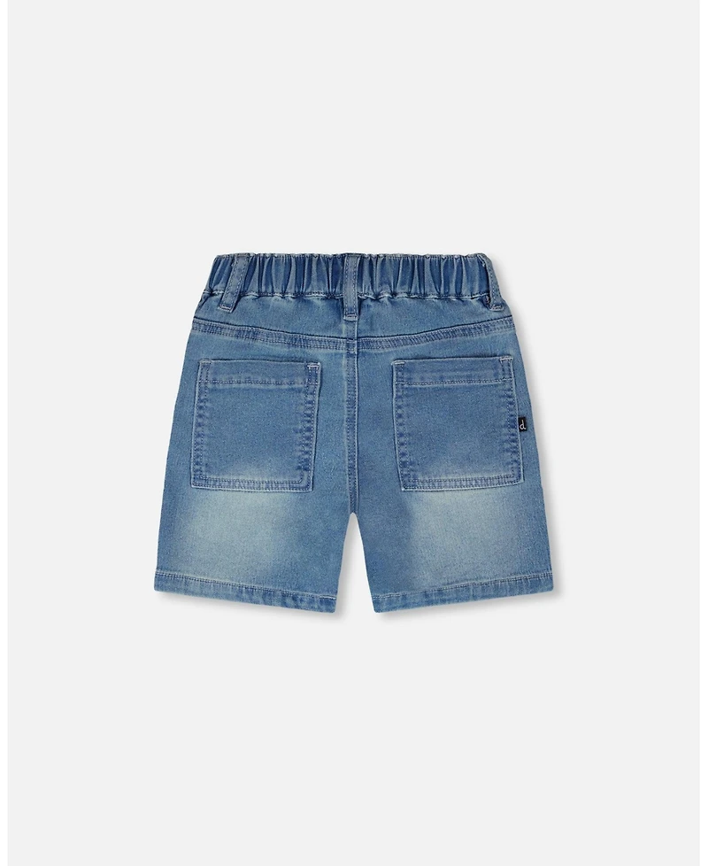 Deux par Baby Boys French Terry Denim Shorts