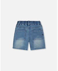 Deux par Baby Boys French Terry Denim Shorts
