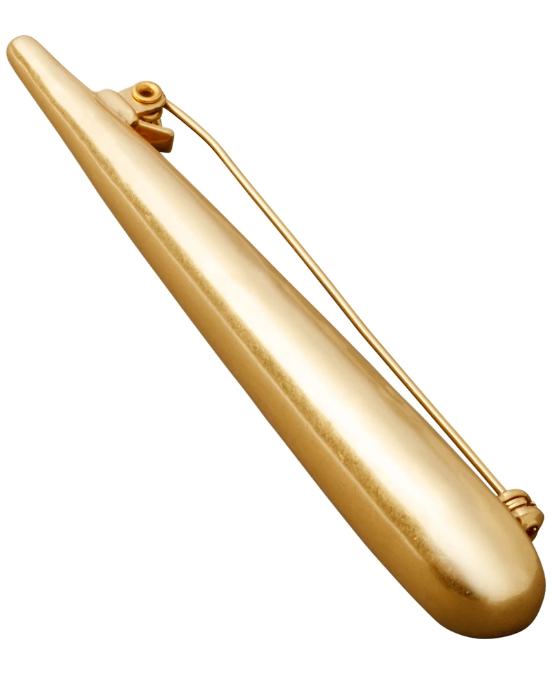 Donna Karan Gold-Tone Long Statement Molten Brooch