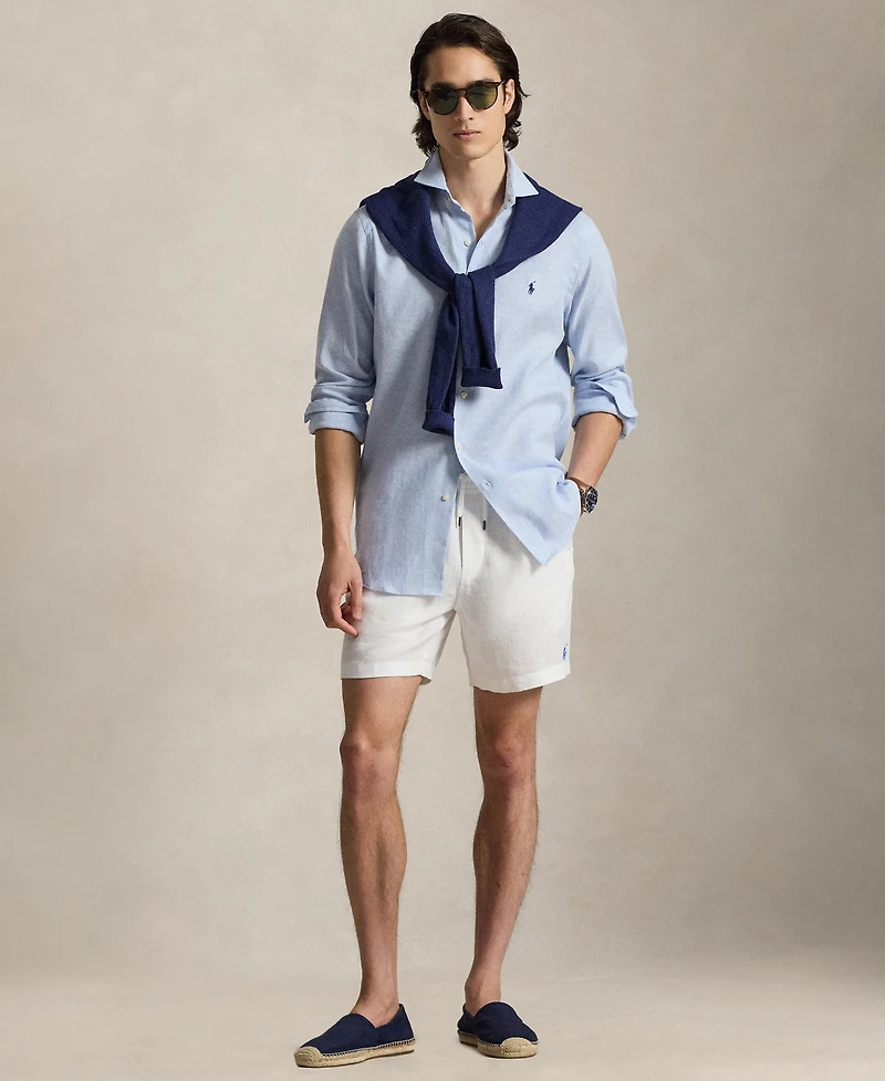 Polo Ralph Lauren Men's Classic-Fit Herringbone Pattern Shirt