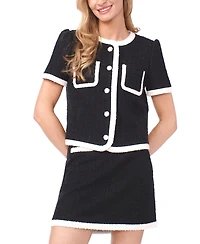 CeCe Women's Patch Pocket Knit Mini Skirt